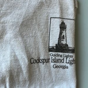 Coxburg Island lighthouse, long sleeve, light blue